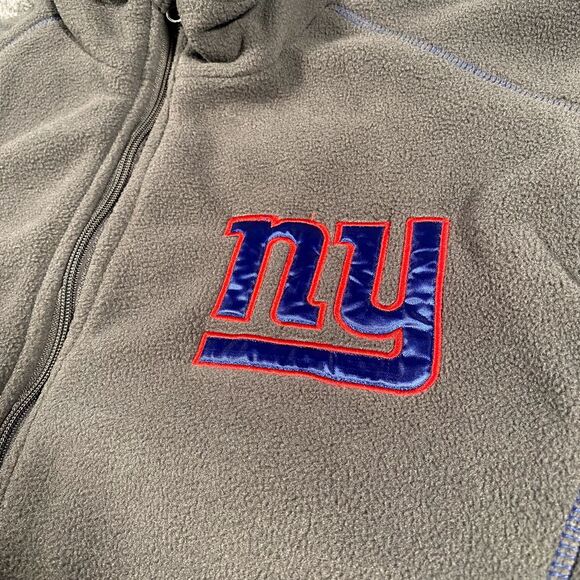New York Giants Mens Large Full Zip Fleece Vest NFL Football Cold Weather - Picture 3 of 8